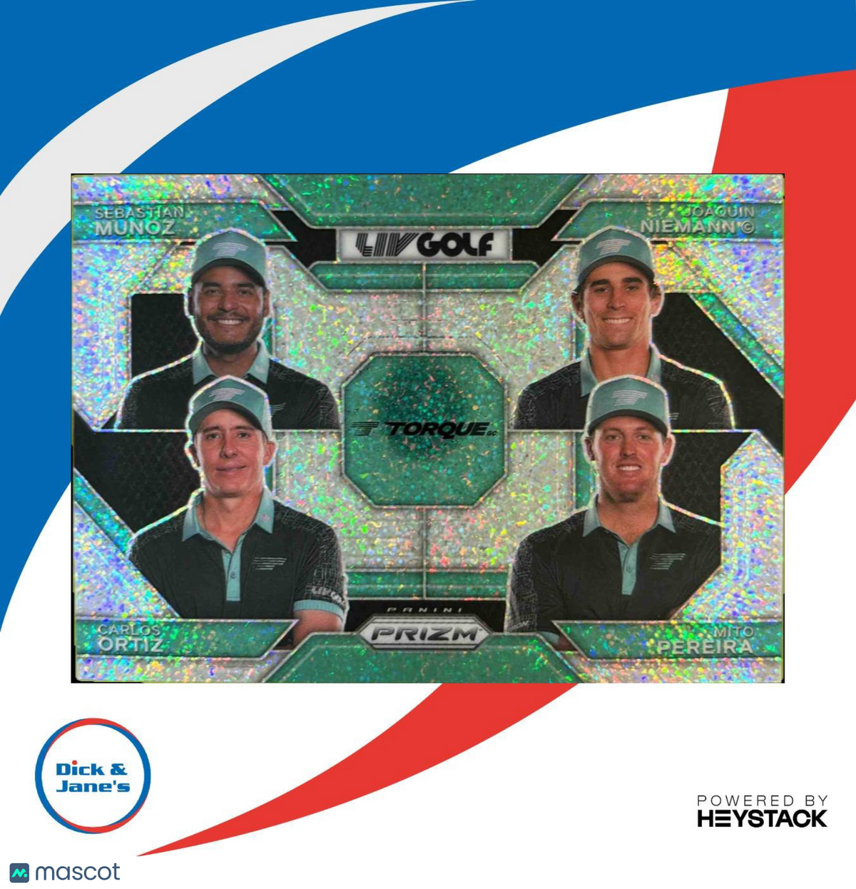 2024 Panini Prizm LIV Golf TEAM Torque Teal Pulsar /299 #94 GC