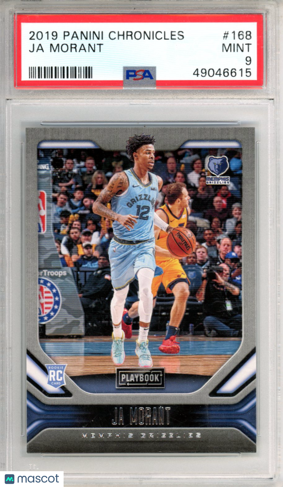 2019 Panini Chronicles Ja Morant Rookie #168 PSA 9 Memphis Grizzlies