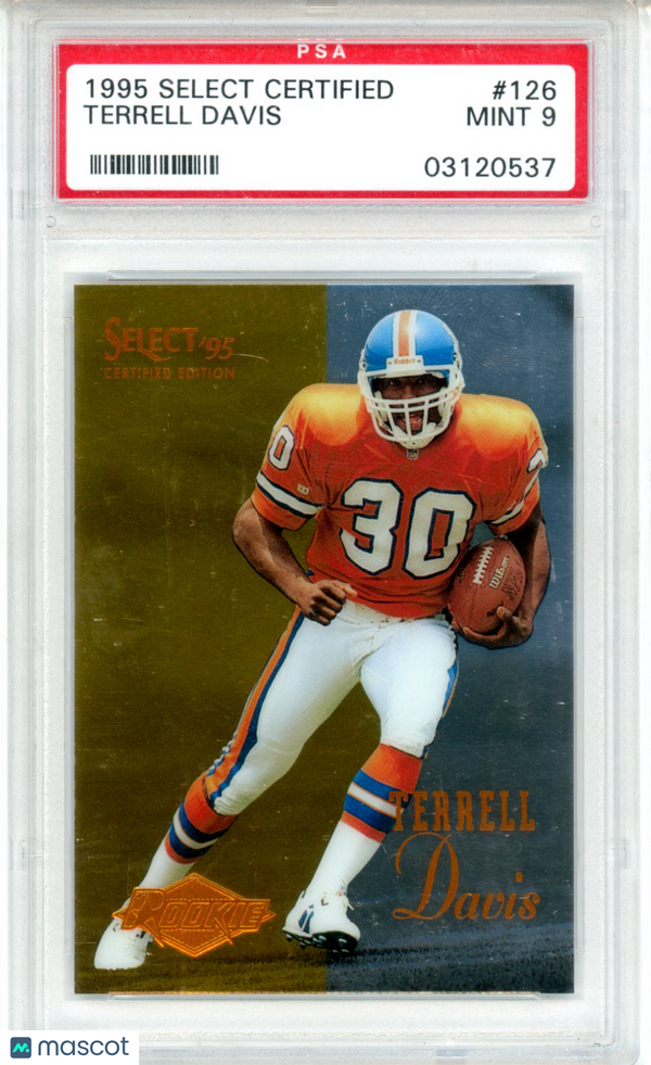 1995 Select Certified Terrell Davis #126 PSA 9 Football