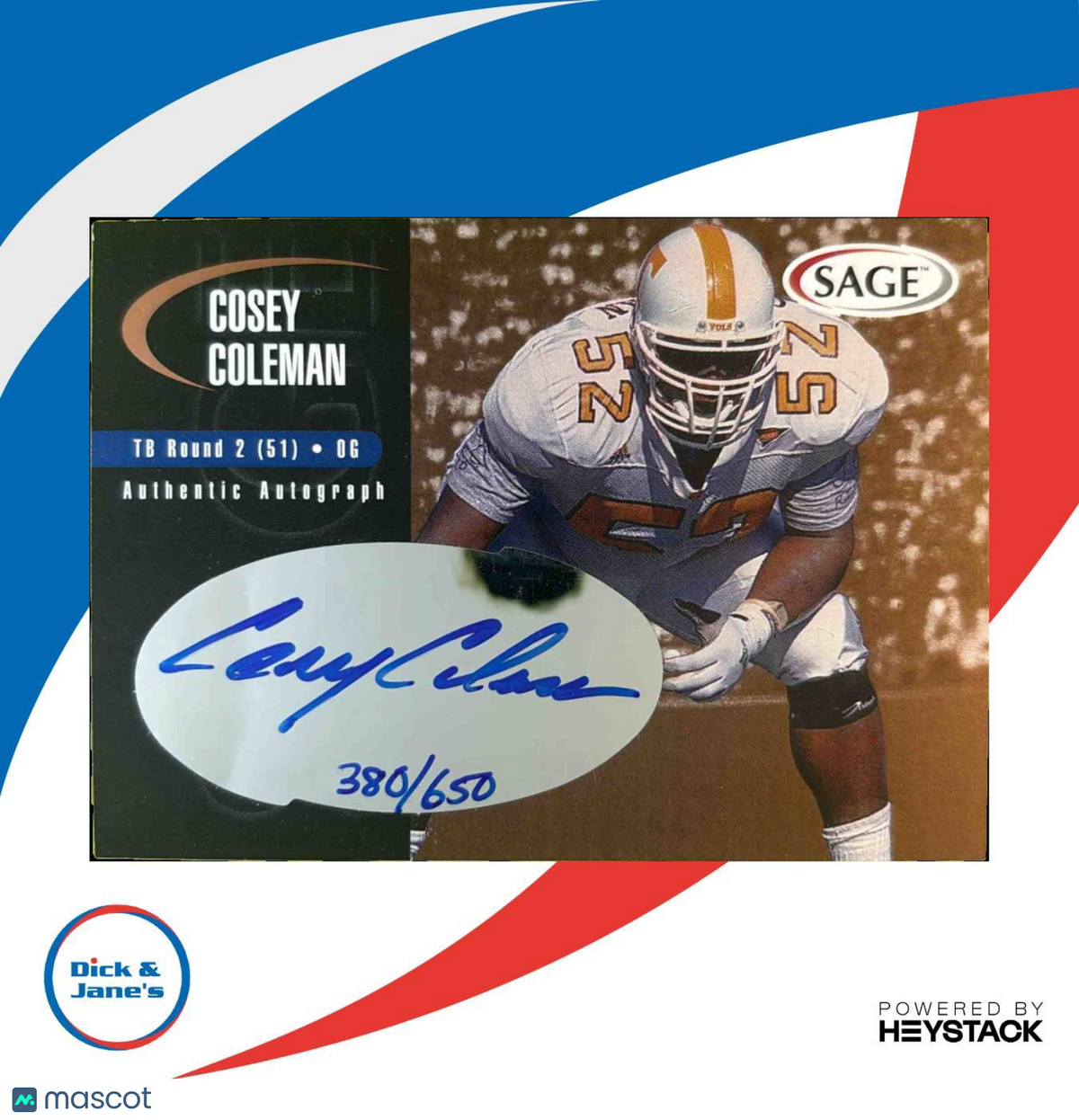 2000 SAGE Cosey Coleman Auto Bronze /650 #A9