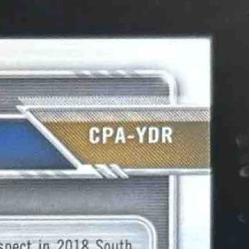 2019 Bowman Chrome Yefri Del Rosario Auto 1st Prospect Kansas City Royals