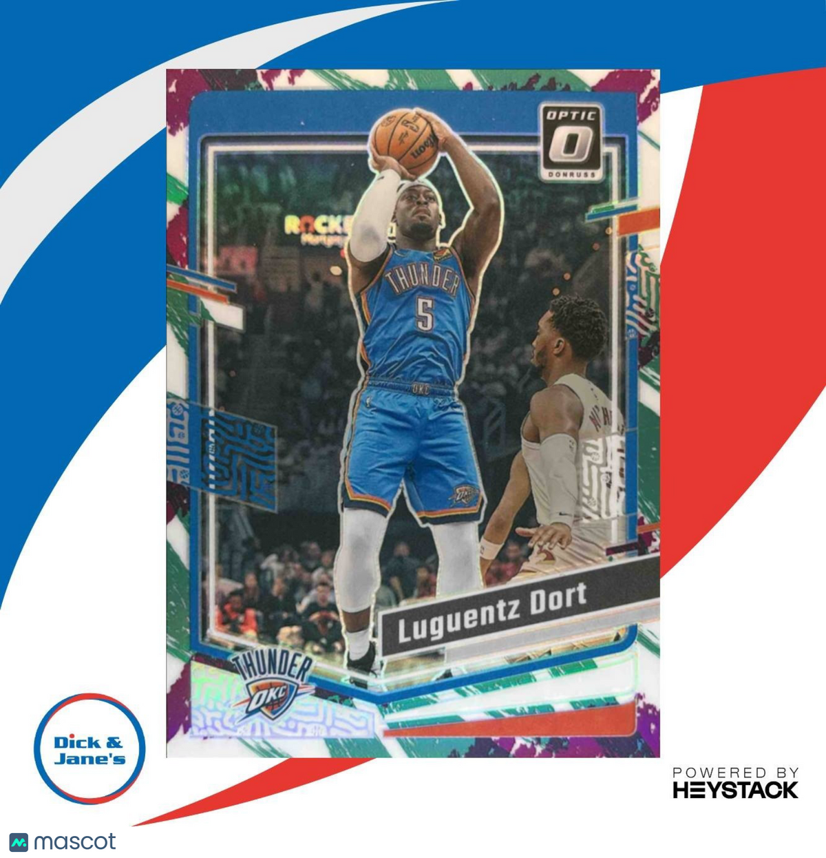 2023-24 Panini Donruss Optic Luguentz Dort Jazz Prizm #6 Oklahoma City Thunder