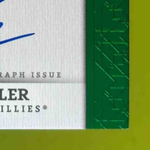 2024 Topps Tier One Zack Wheeler Talent Auto Green Foil 44/49 Phillies