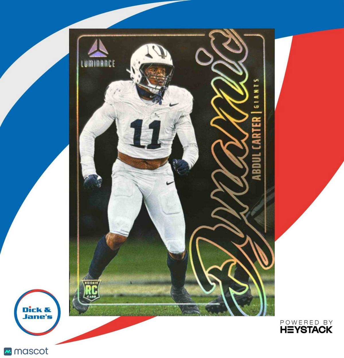 2025 Panini Luminance Abdul Carter Dynamic Rookies #12 New York Giants