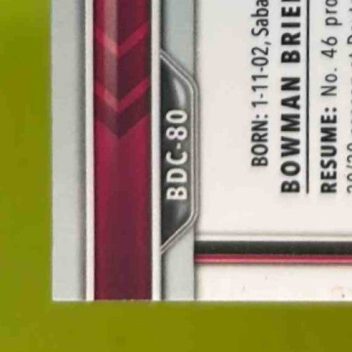 2022 Bowman Draft Elly De La Cruz Chrome #BDC-80a Cincinnati Reds