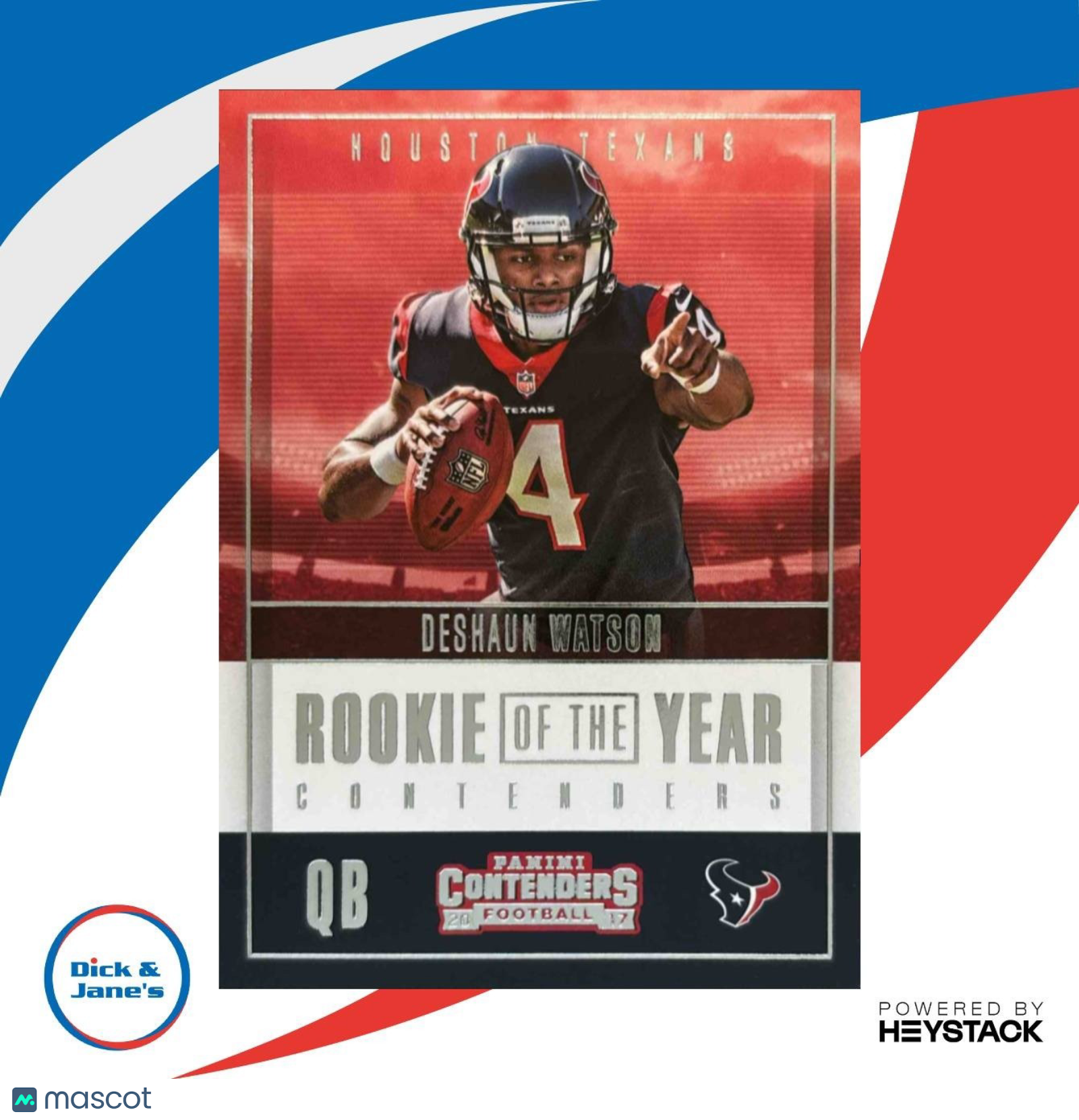 2017 Panini Contenders Deshaun Watson Rookie of the Year #RY-2 RC Houston Texans