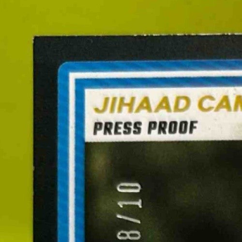 2025 Donruss Jihaad Campbell Rated Rookie Press Proof Black /10 #343 Eagles