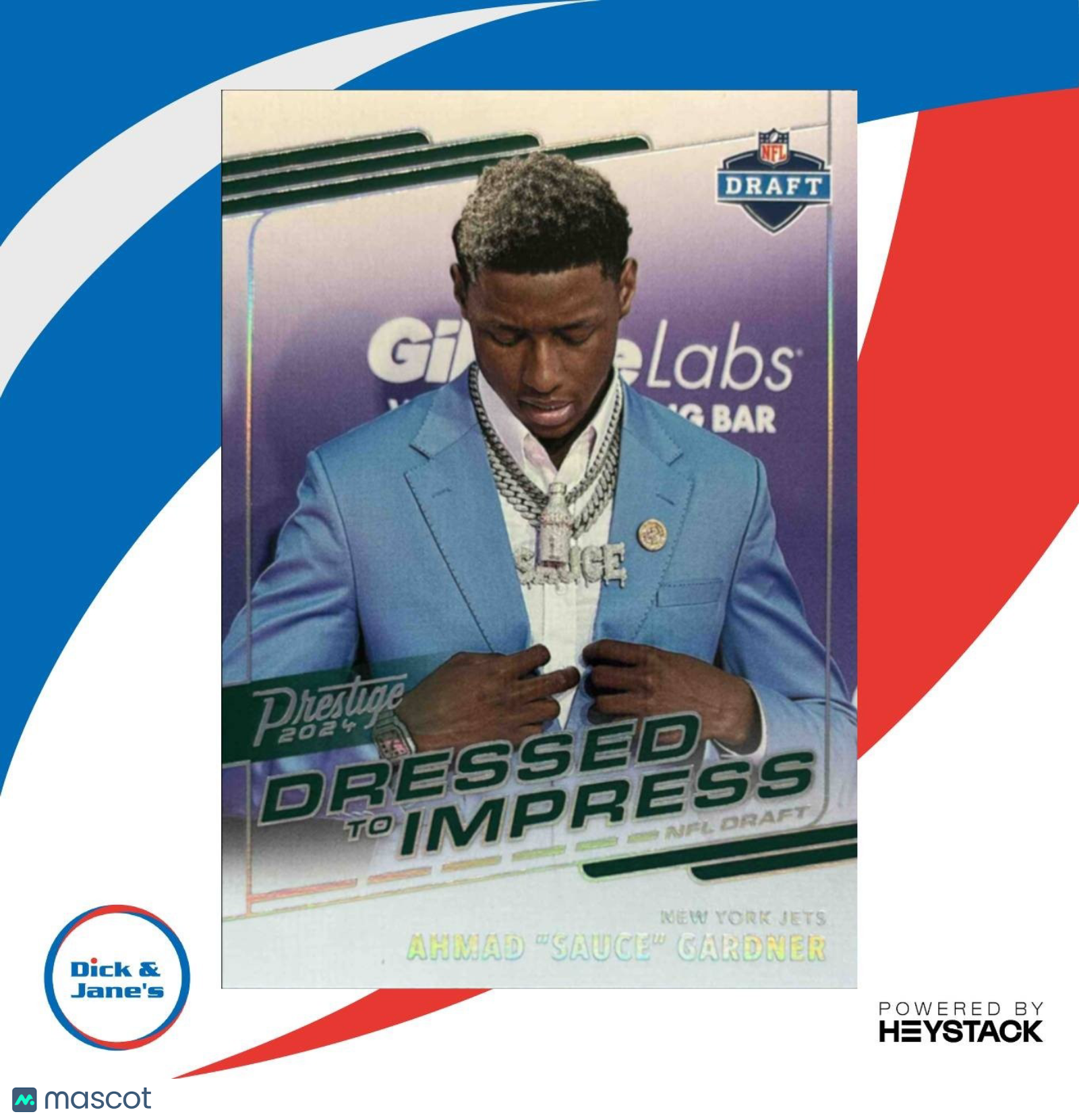 2024 Panini Prestige Ahmad "Sauce" Gardner Dress to Impress New York Jets