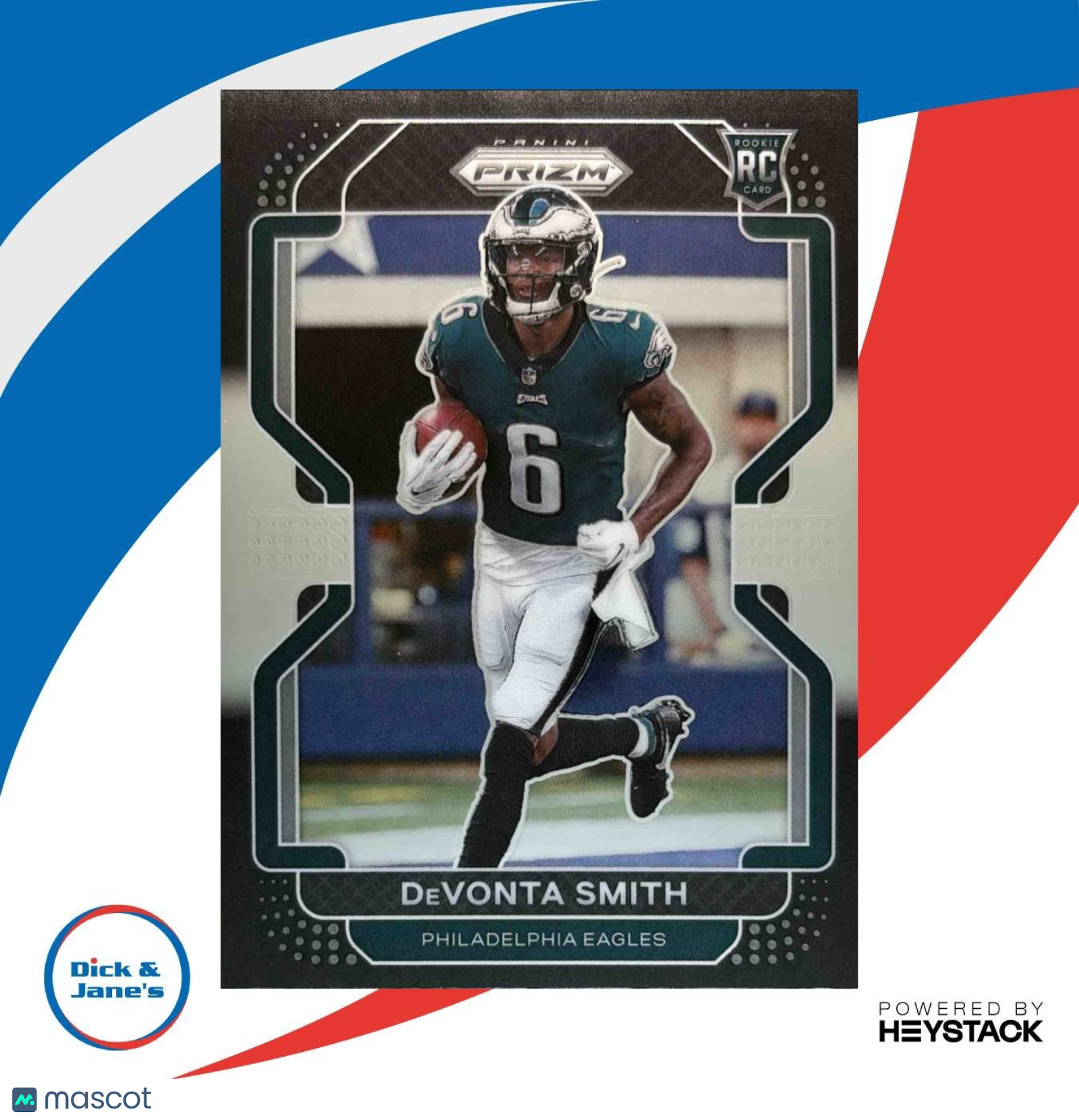 2021 Panini Chronicles DeVonta Smith Prizm Black #PB-8 RC Philadelphia Eagles