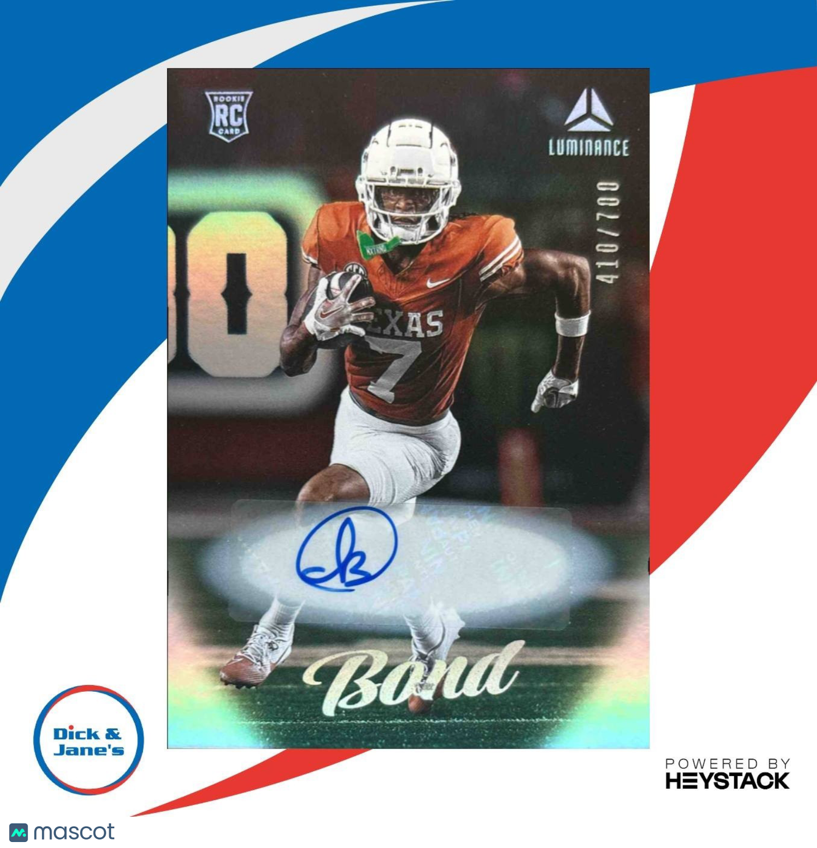 2025 Panini Luminance Isaiah Bond Auto /700 #123 RC