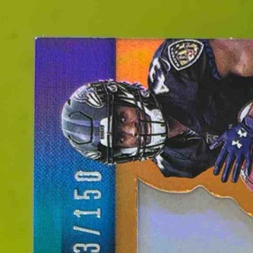 2019 Panini Elements Justice Hill Rookie Neon Signs Orange /150 Auto Ravens