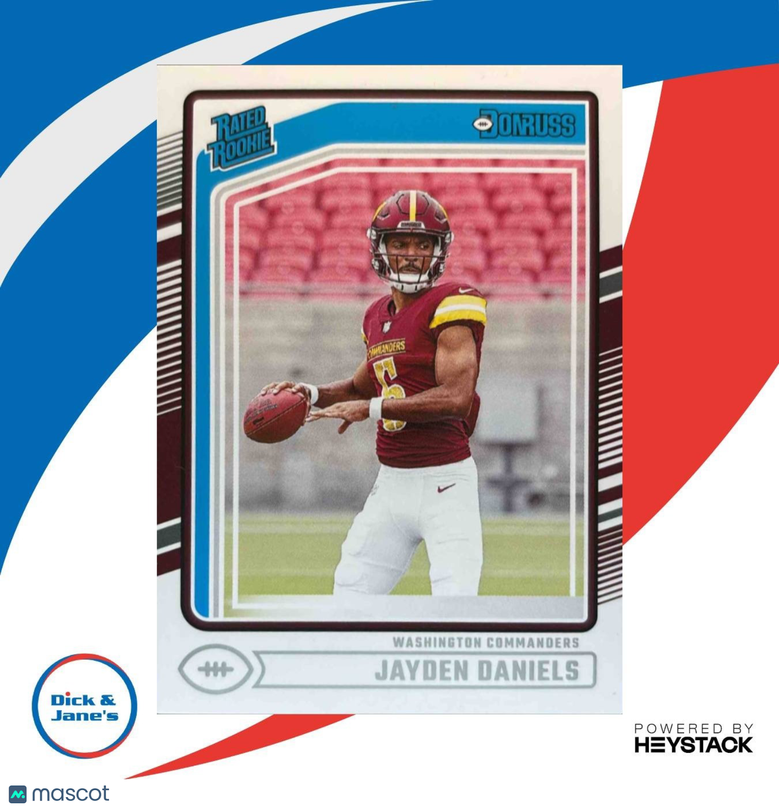 2024 Panini Donruss Jayden Daniels #389 RC Rated Rookie Washington Commanders