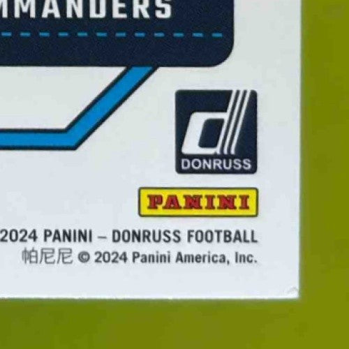 2024 Panini Donruss Jayden Daniels #389 RC Rated Rookie Washington Commanders