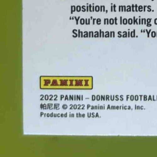 2022 Panini Donruss Brock Purdy #374 RC Rated Rookie San Francisco 49ers