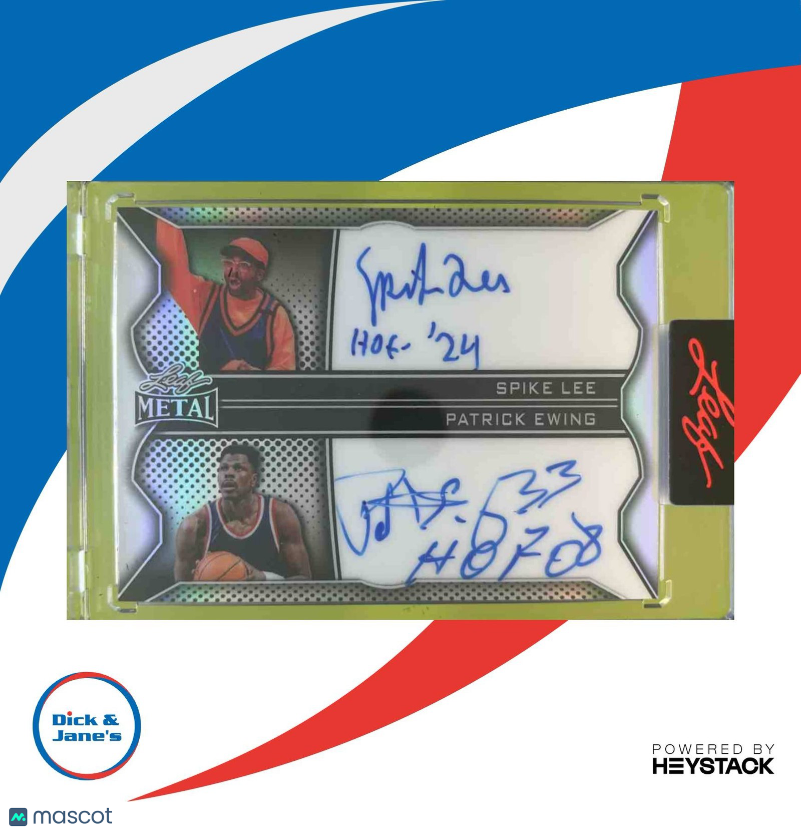2025 Leaf Metal Authentics Spike Lee Patrick Ewing Dual Auto 1/1 #DI-10