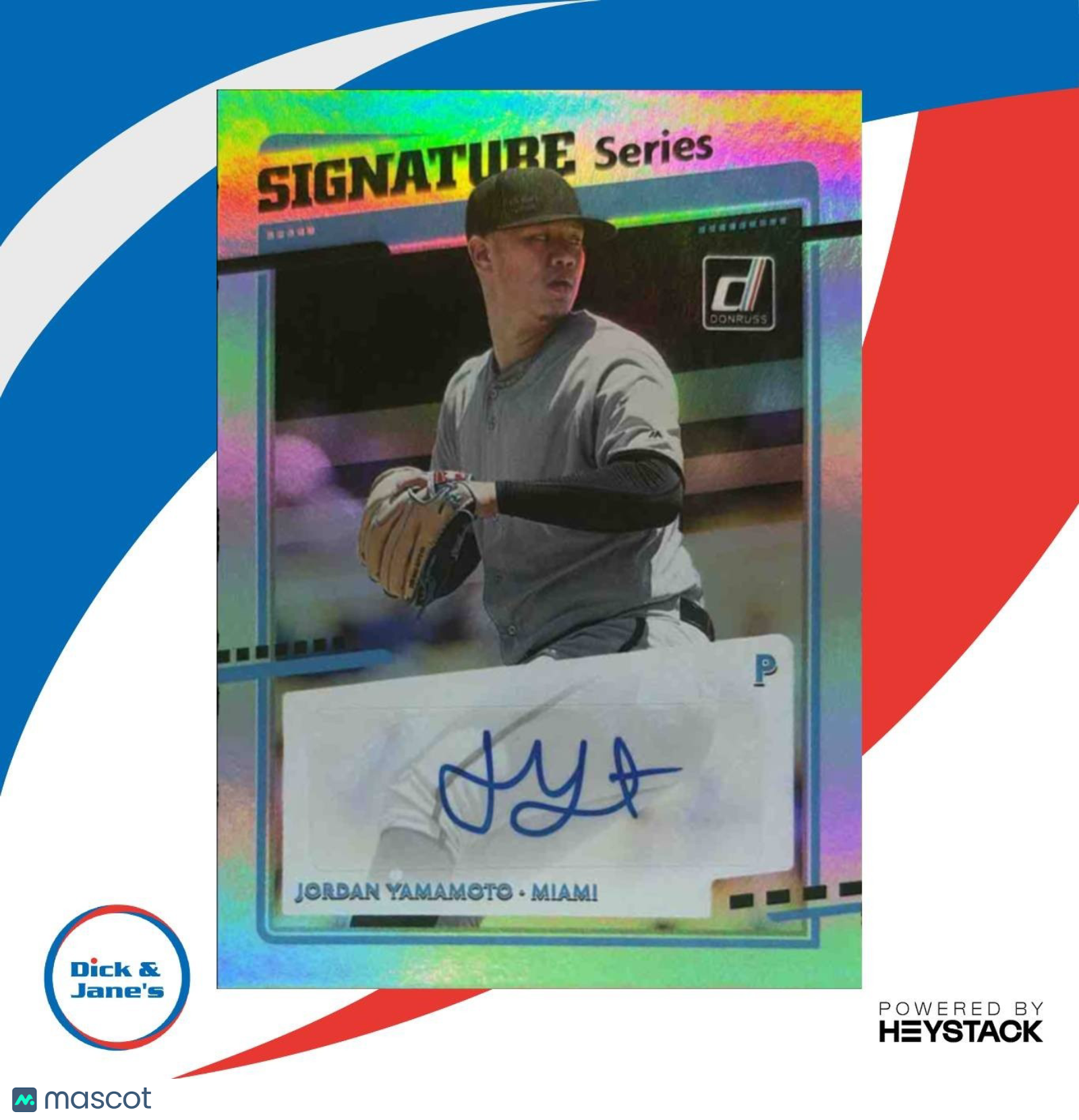2020 Panini Donruss Jordan Yamamoto Signature Series Auto RC Miami Marlins