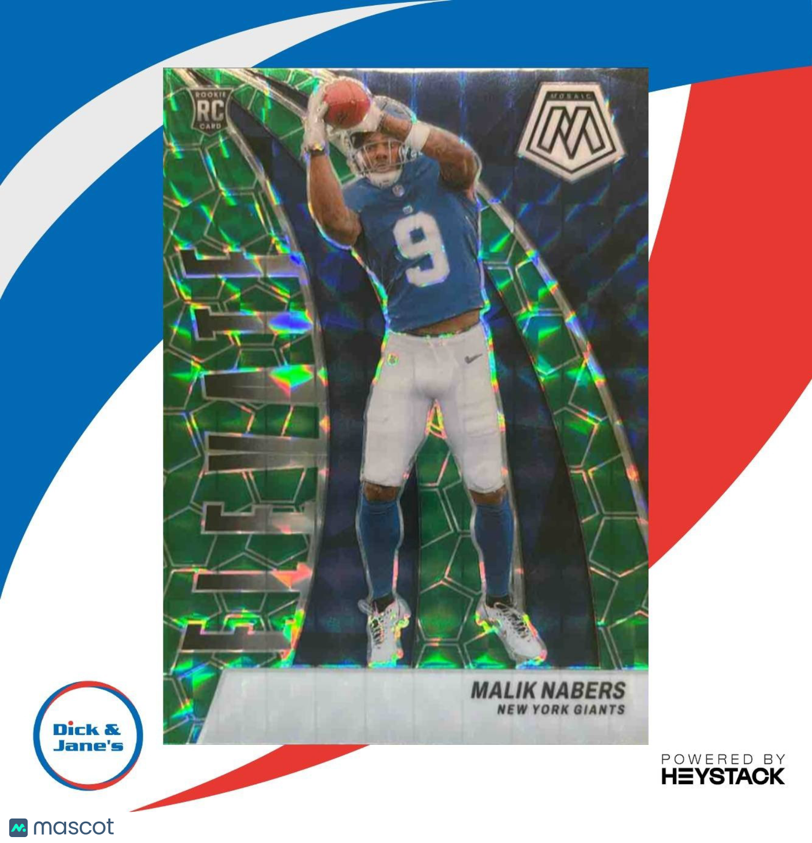 2024 Panini Mosaic Malik Nabers Elevate Green #3 RC New York Giants