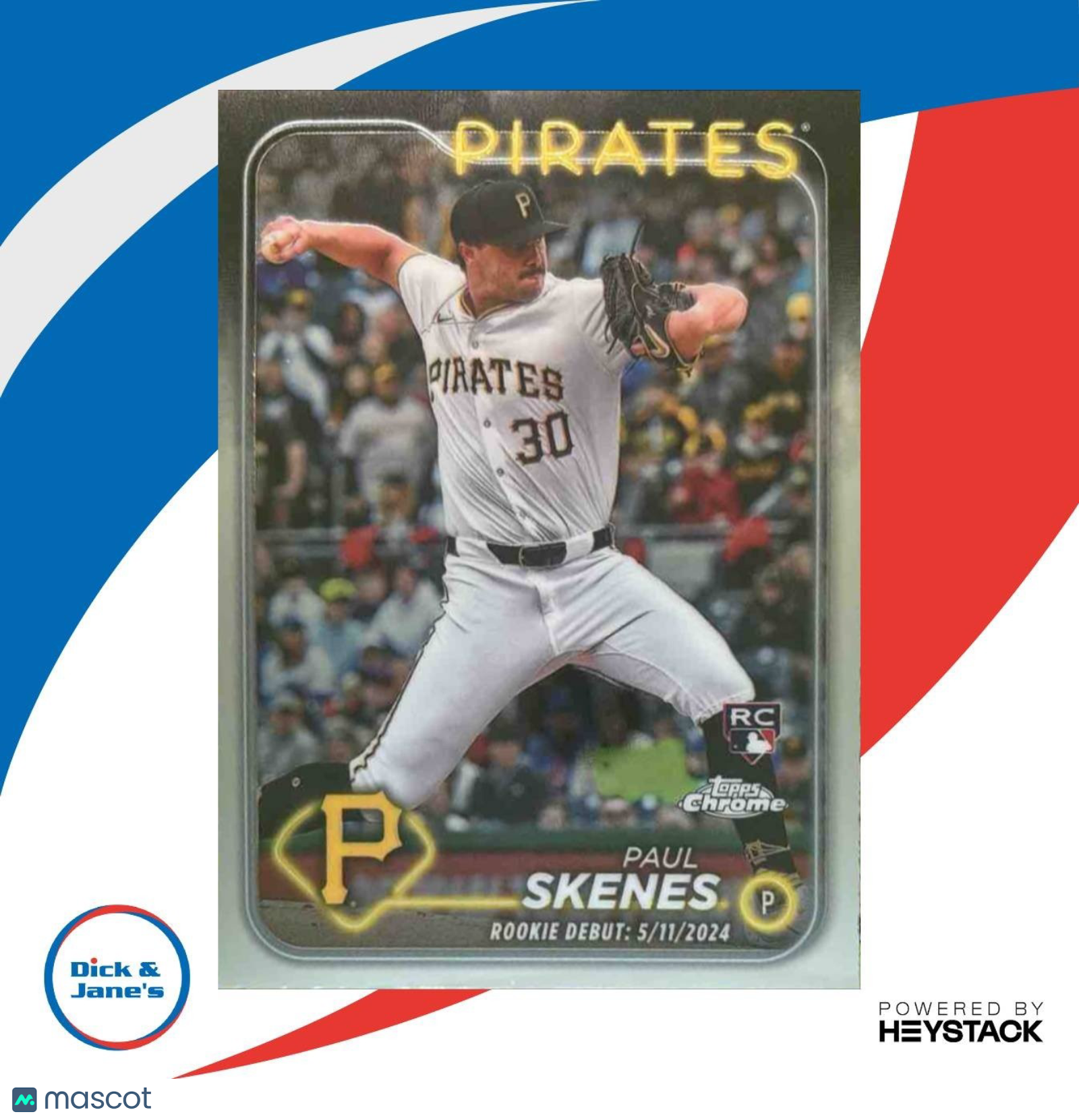 2024 Topps Chrome Update Paul Skenes #USC27 RC Pittsburgh Pirates