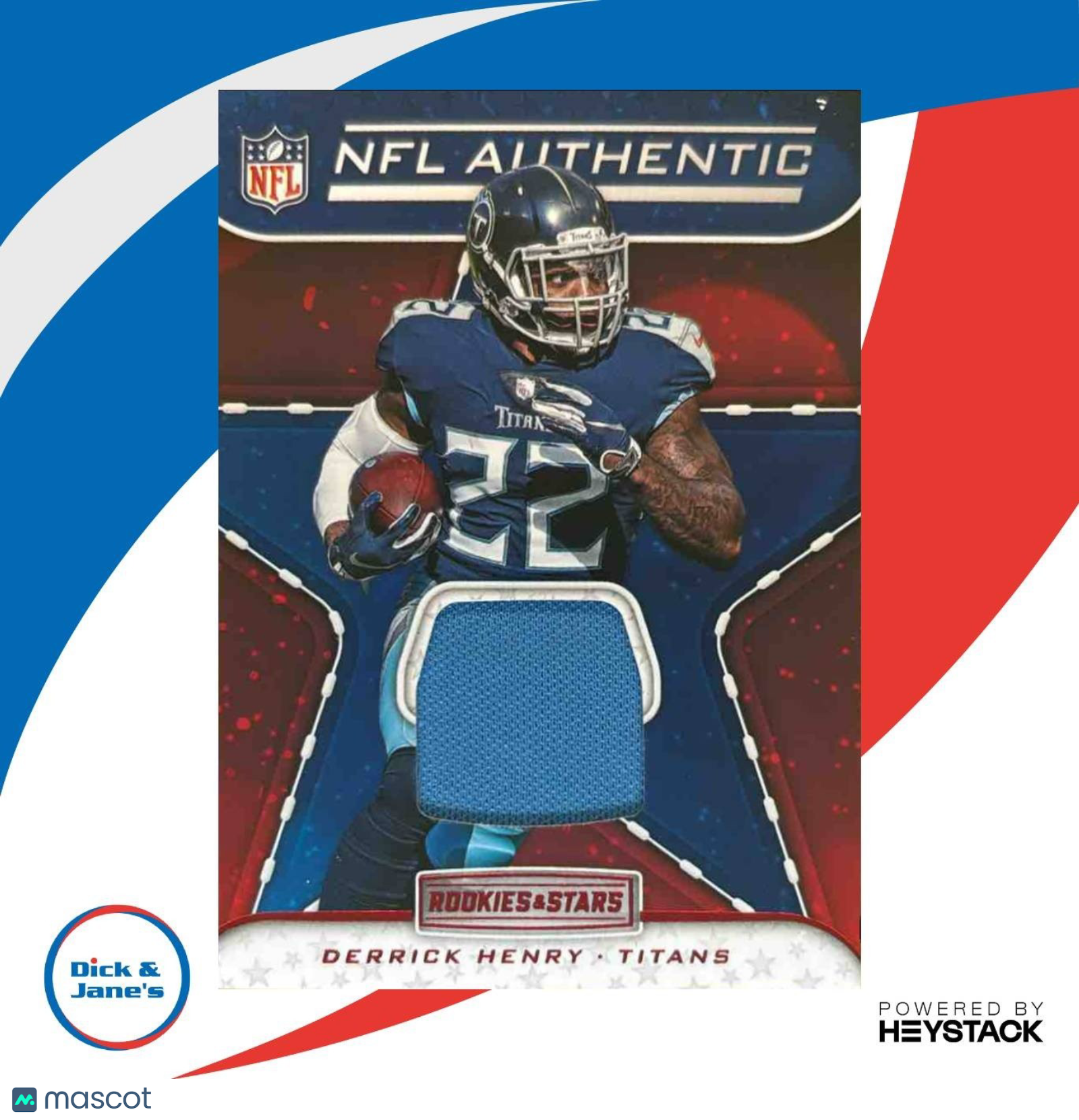 2019 Panini Rookies & Stars Derrick Henry NFL Authentic #NA-DH Tennessee Titans