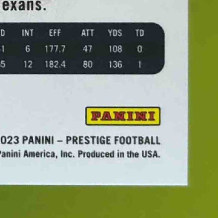 2023 Panini Prestige C.J. Stroud Xtra Points Blue 227/399 #314 RC Houston Texans
