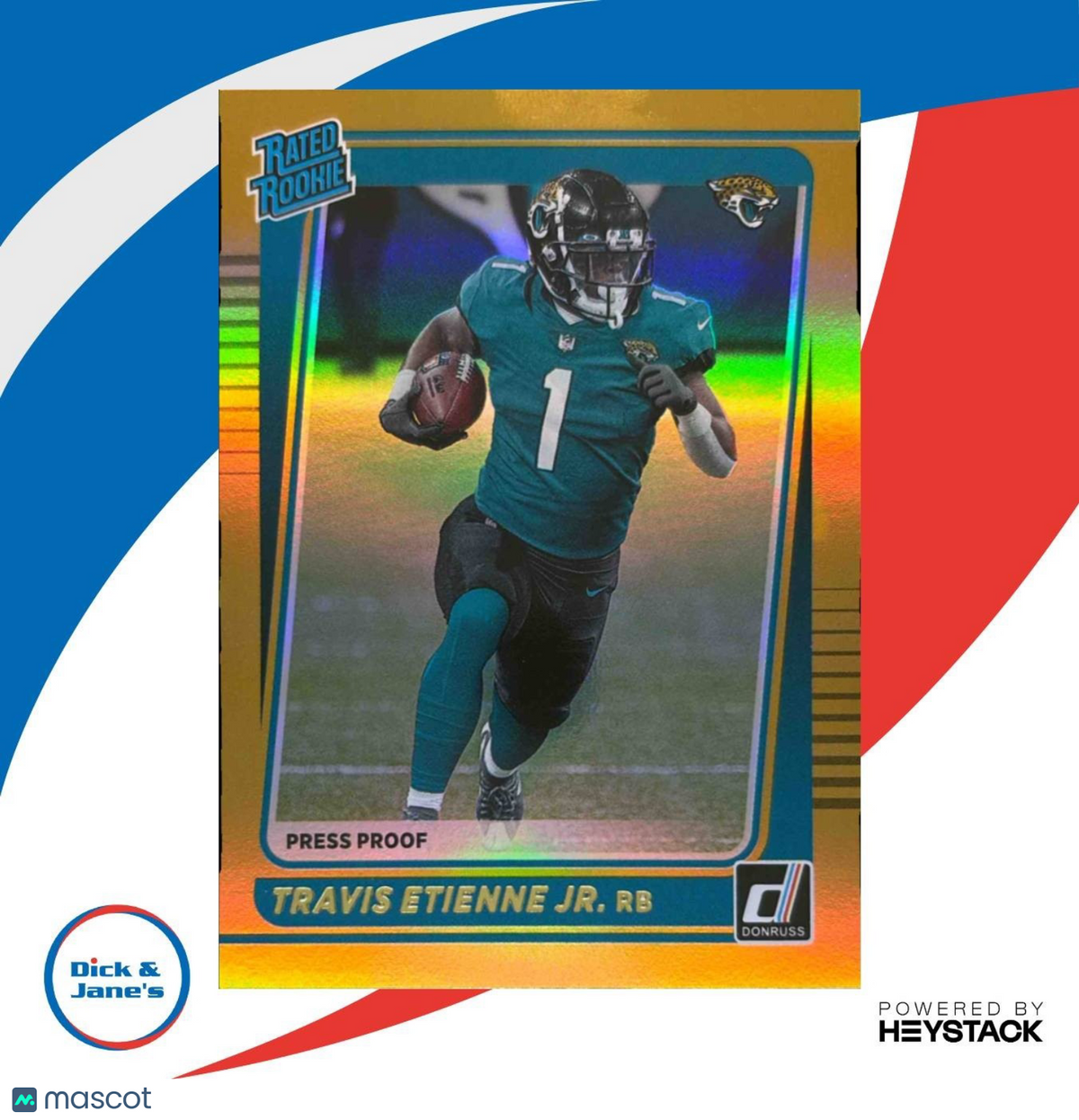 2021 Donruss Travis Etienne Jr. Press Proof Premium #258 RC Jaguars