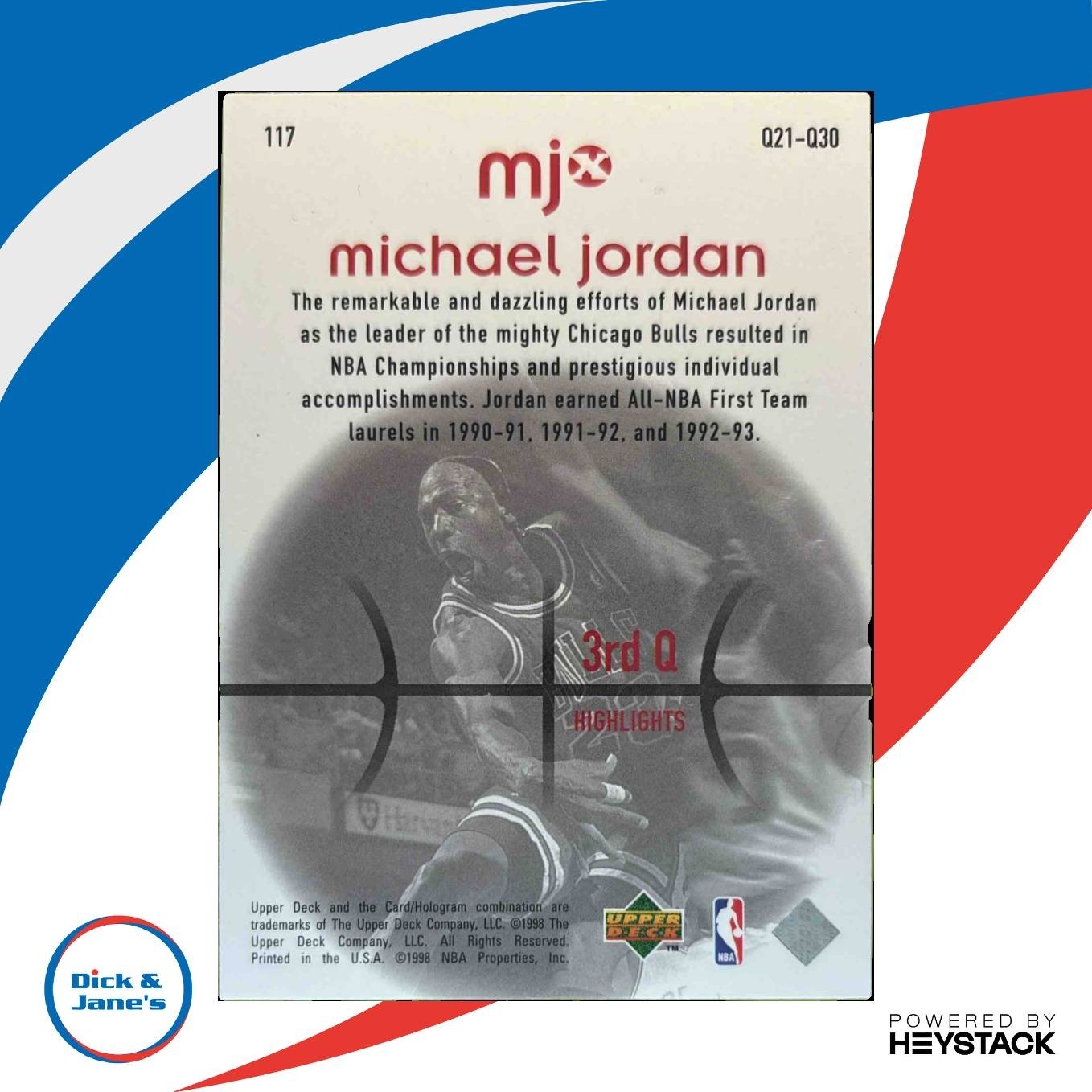 1998-99 Upper Deck MJx Michael Jordan #117 Chicago Bulls