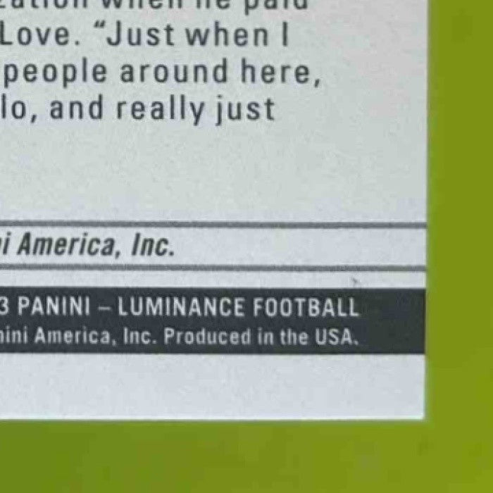 2023 Panini Luminance Nolan Smith Auto Gold /100 #161 RC Philadelphia Eagles