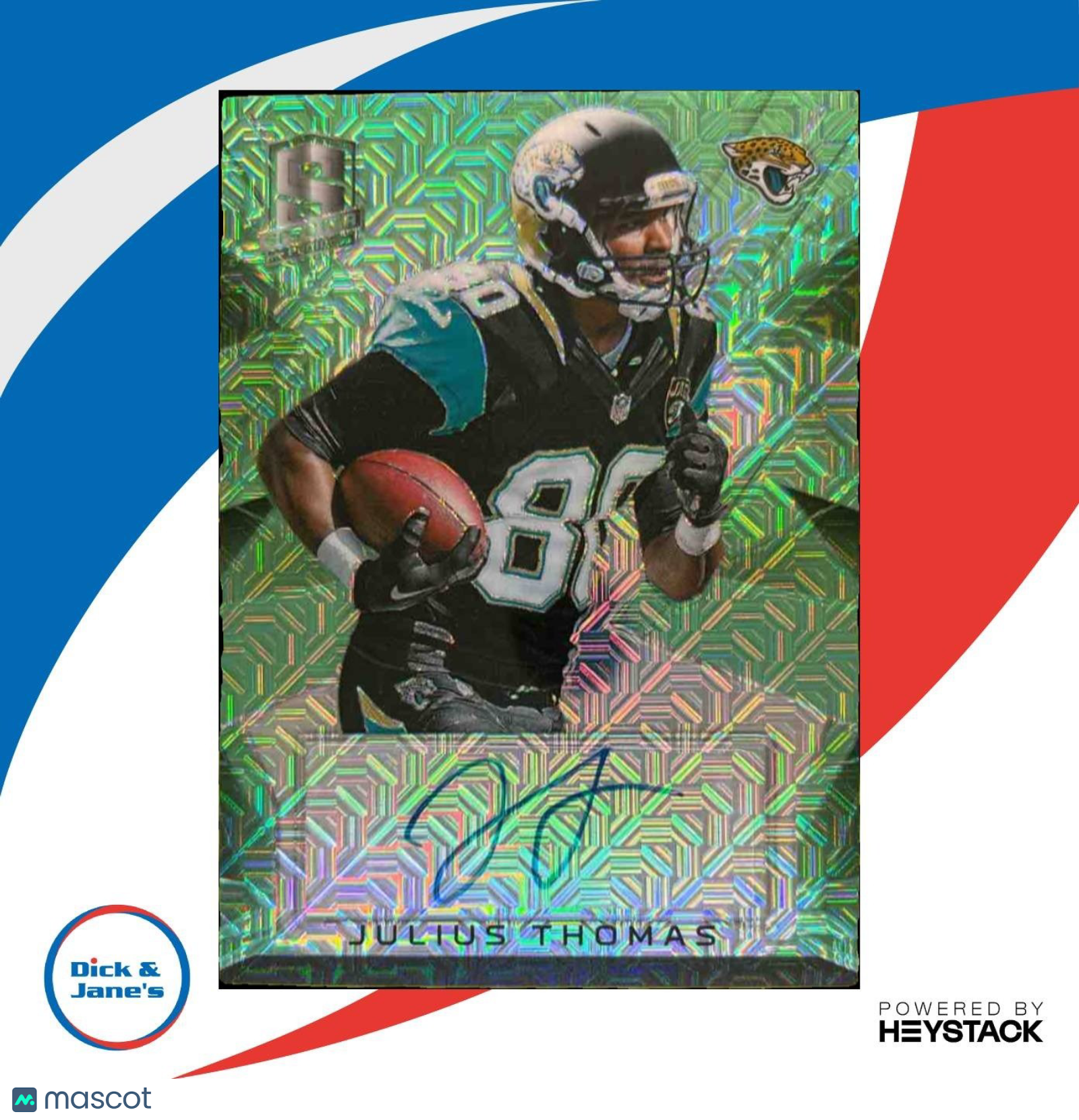 2015 Panini Spectra Julius Thomas Signatures Neon Green 8/25 Jaguars