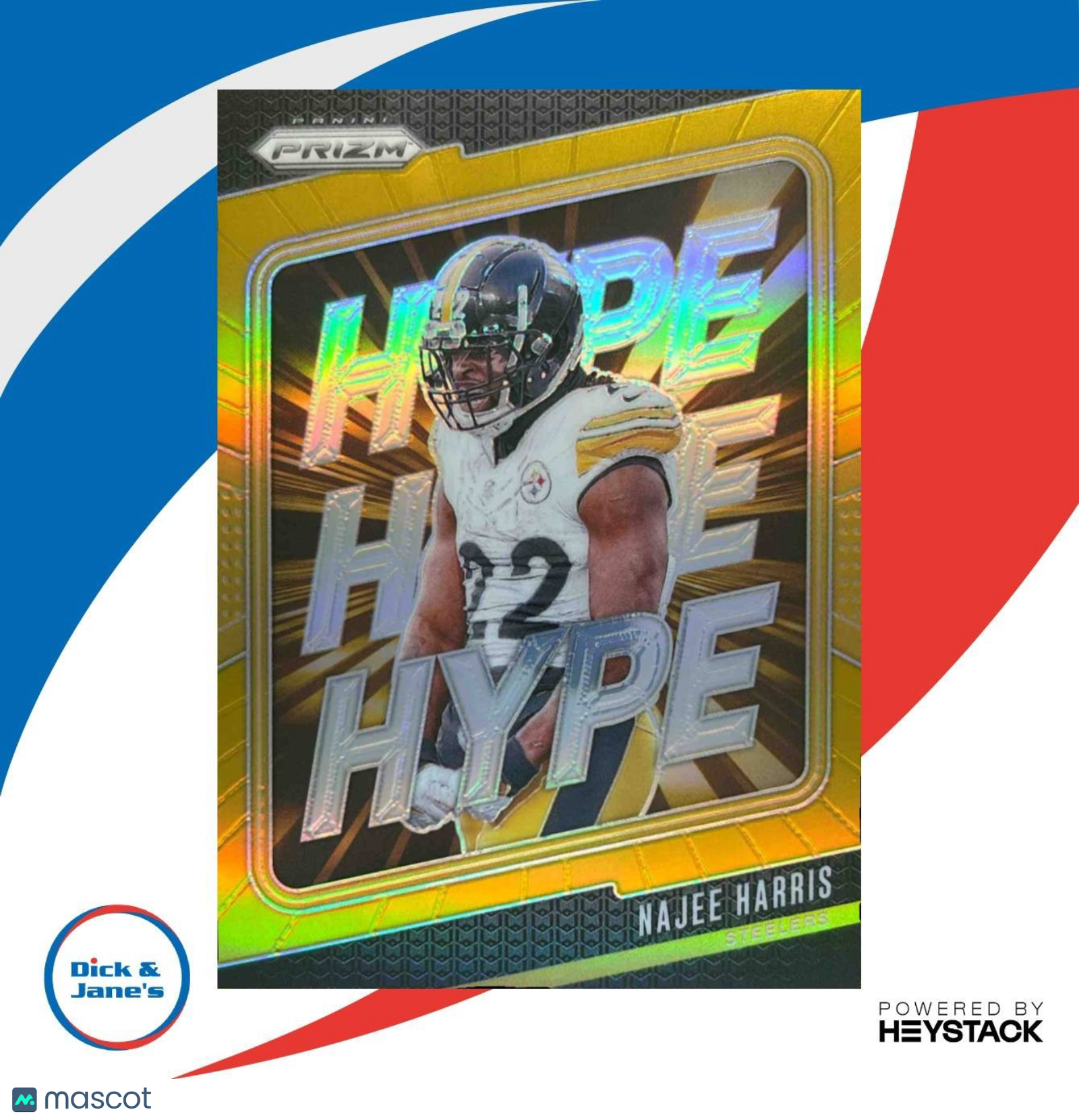 2024 Panini Prizm Najee Harris Hype Gold 1/10 #6 Pittsburgh Steelers