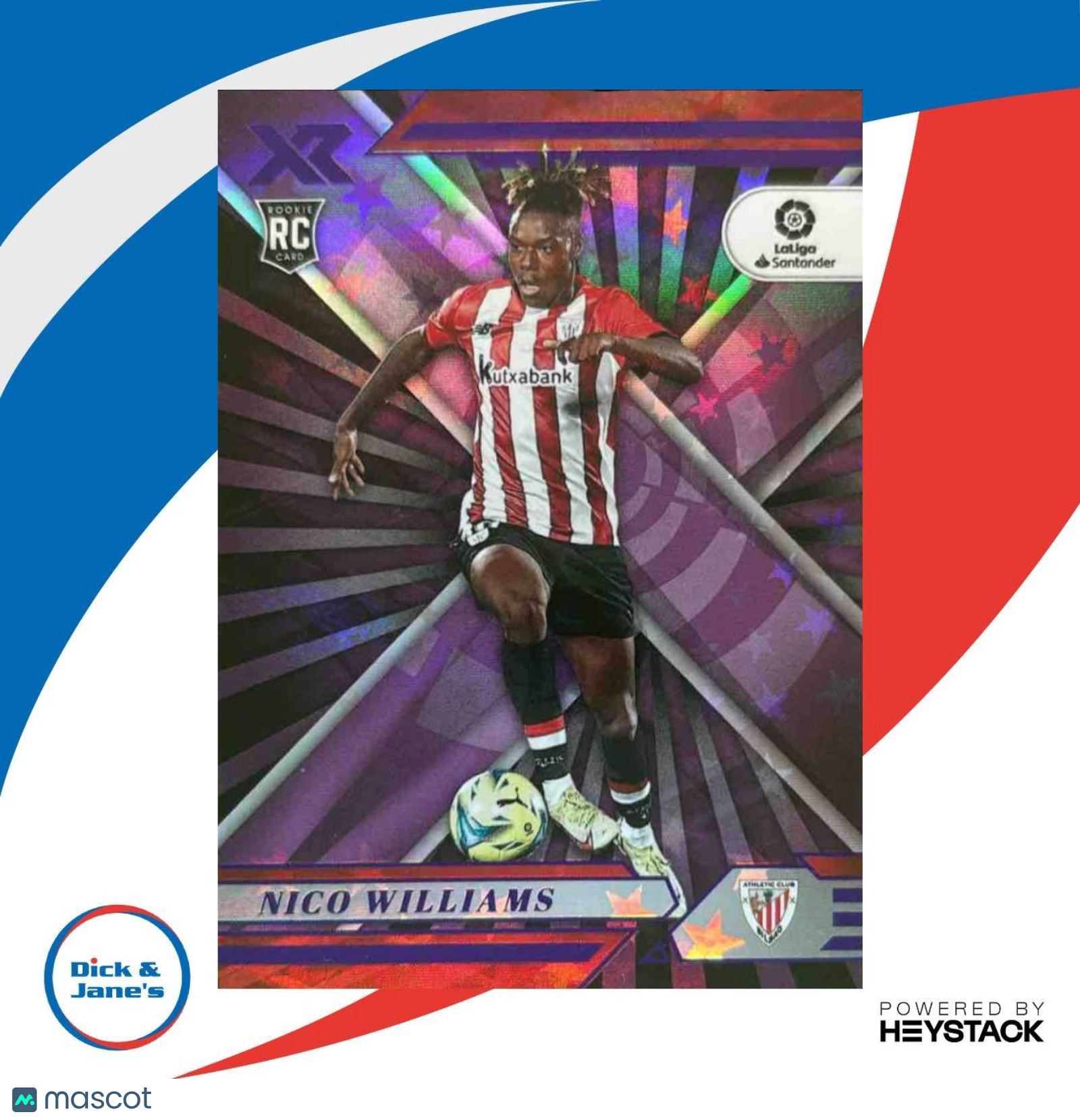 2021 Panini Chronicles Nico Williams XR La Liga Purple Astro #102 Bilbao