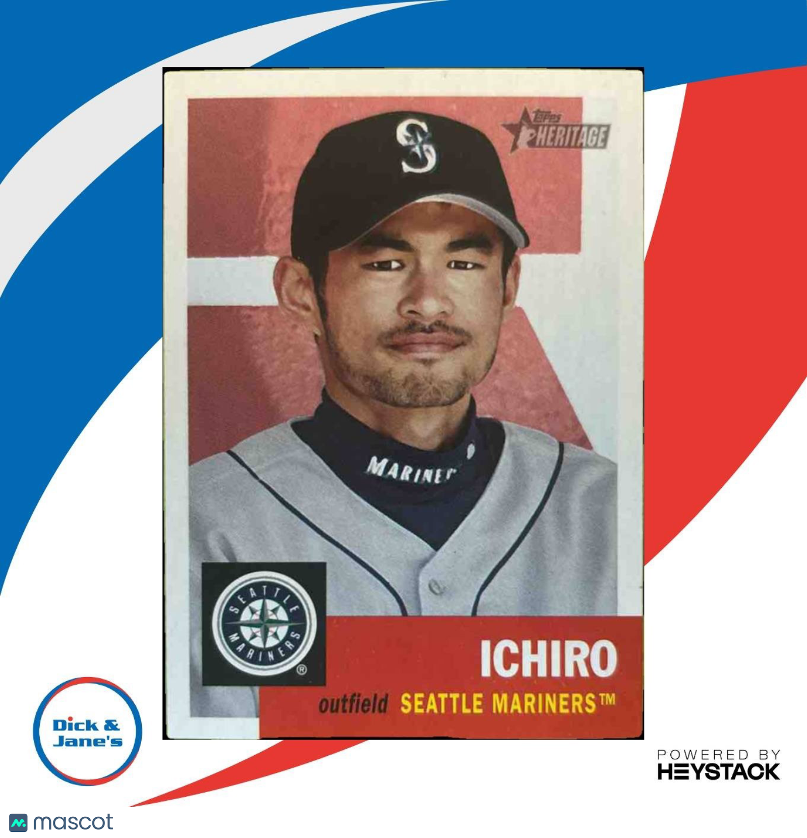 2002 Topps Heritage Ichiro #1 Seattle Mariners