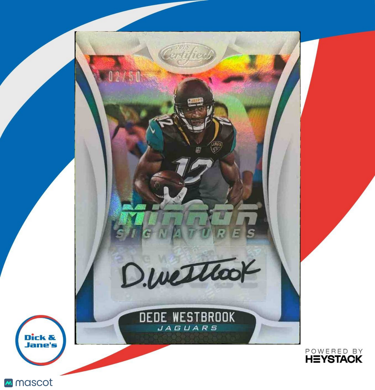 2018 Panini Certified Dede Westbrook Signatures /50 Auto Jacksonville Jaguars