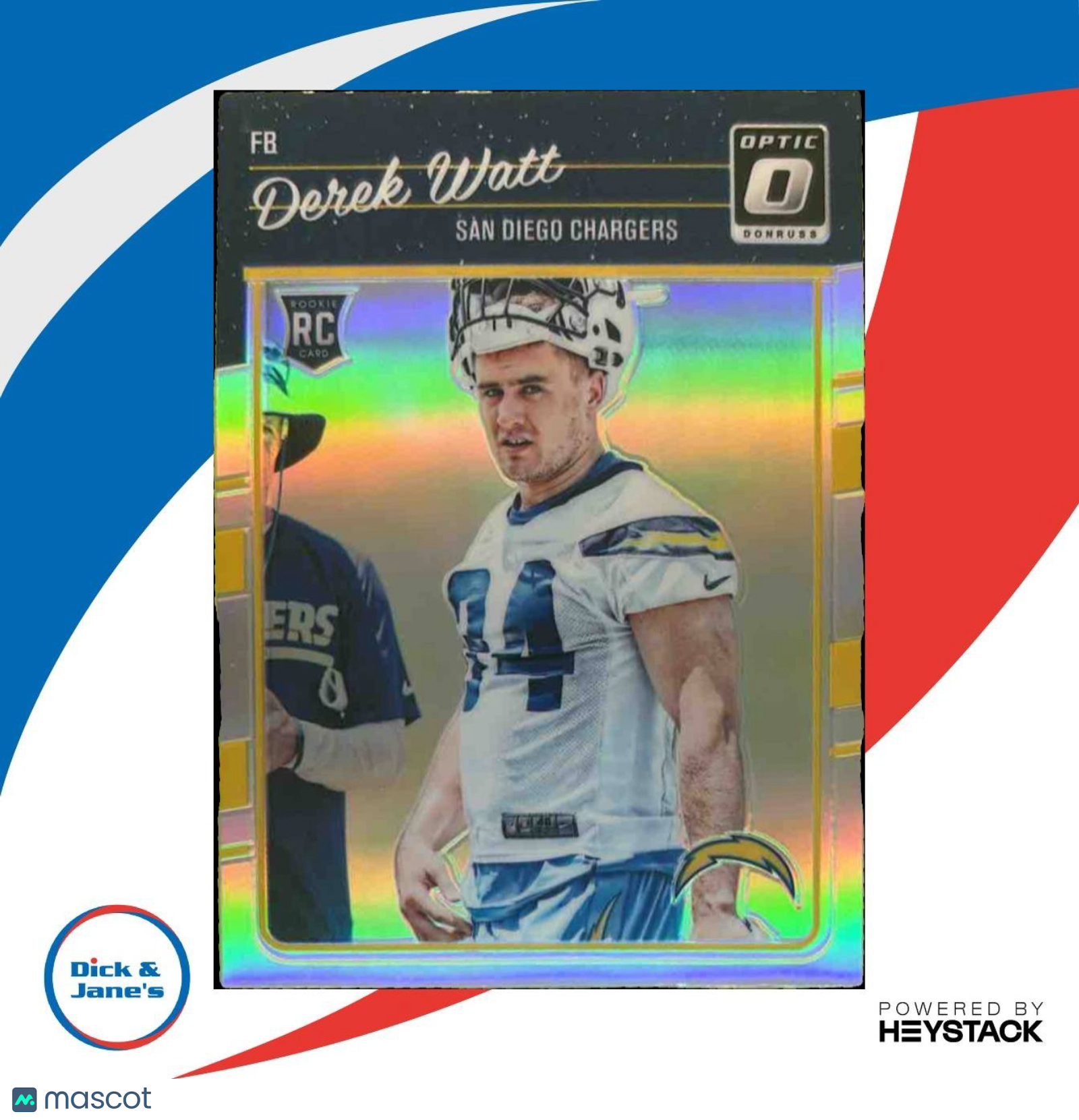 2016 Panini Donruss Optic Derek Watt Holo #114 RC San Diego Chargers