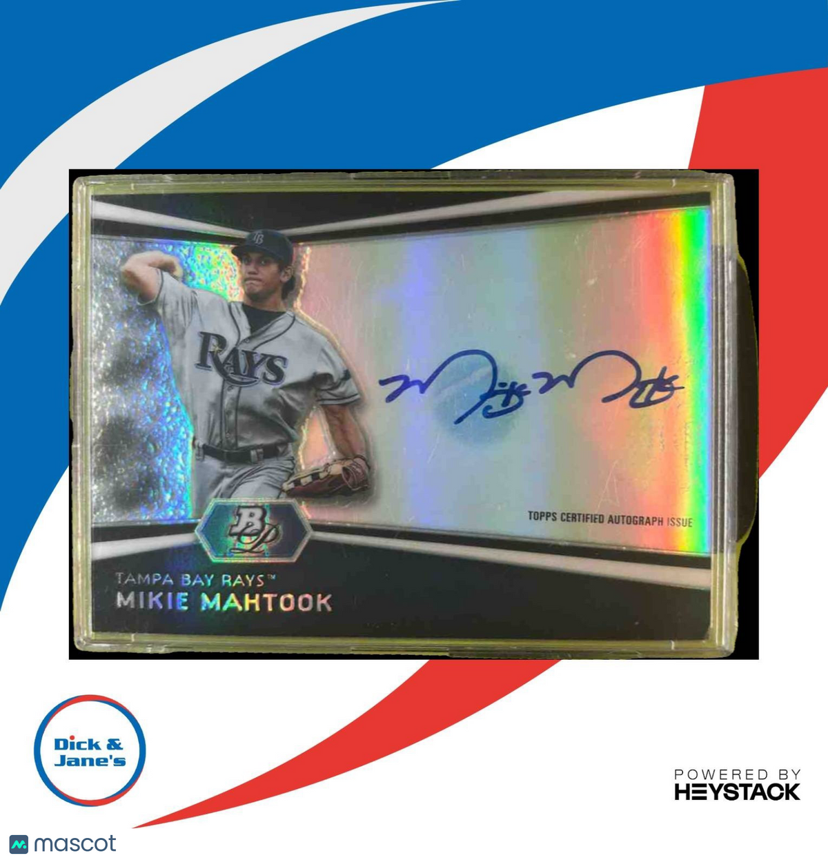 2012 Bowman Platinum Mikie Mahtook Prospect Auto #AP-MM Tampa Bay Rays