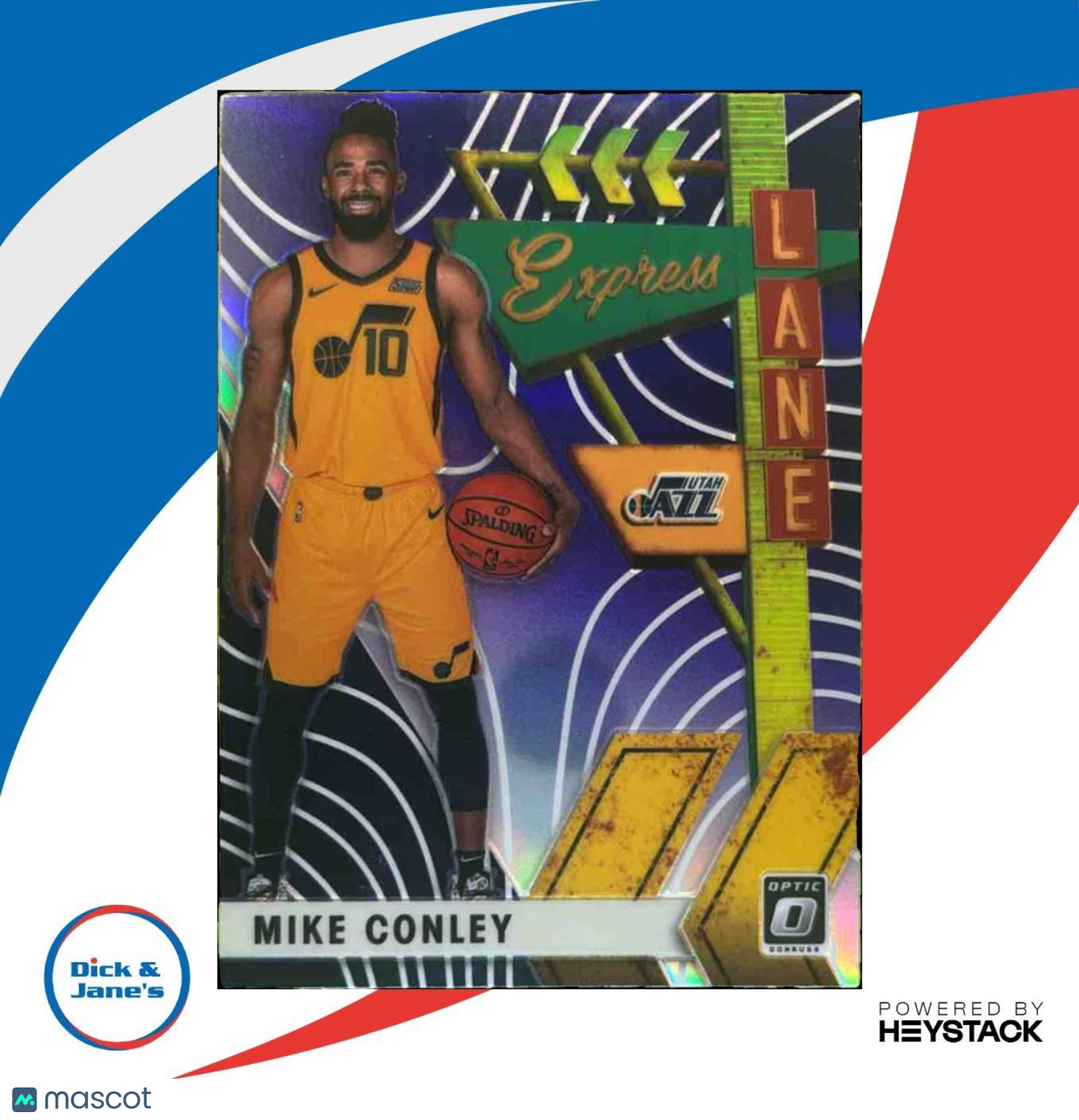 2019-20 Panini Donruss Optic Mike Conley Express Lane Holo #6 Utah Jazz