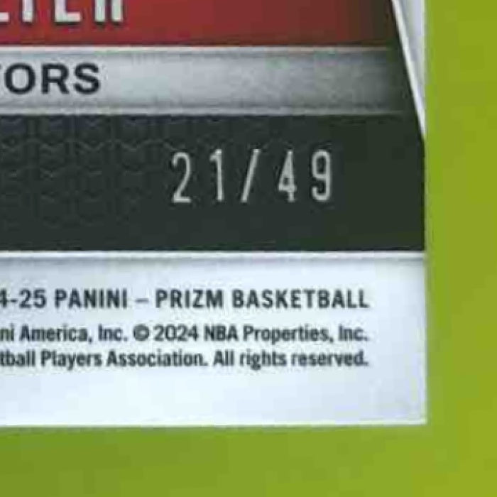 2024-25 Panini Prizm Ja'Kobe Walter Rookie Signatures Blue /49 Auto RC Raptors
