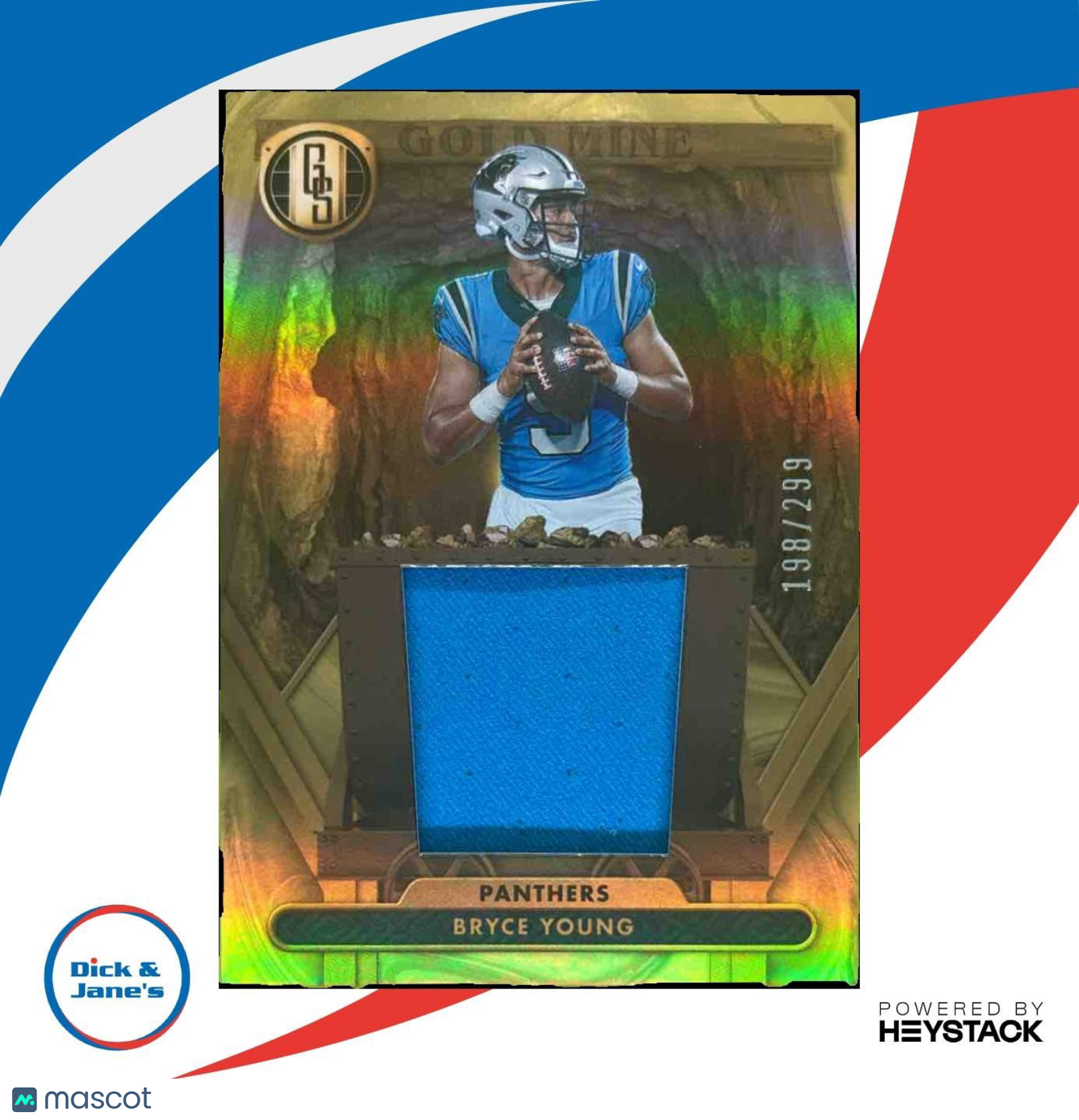 2024 Panini Gold Standard Bryce Young Mine 198/299 #GM-BYG MEM Carolina Panthers