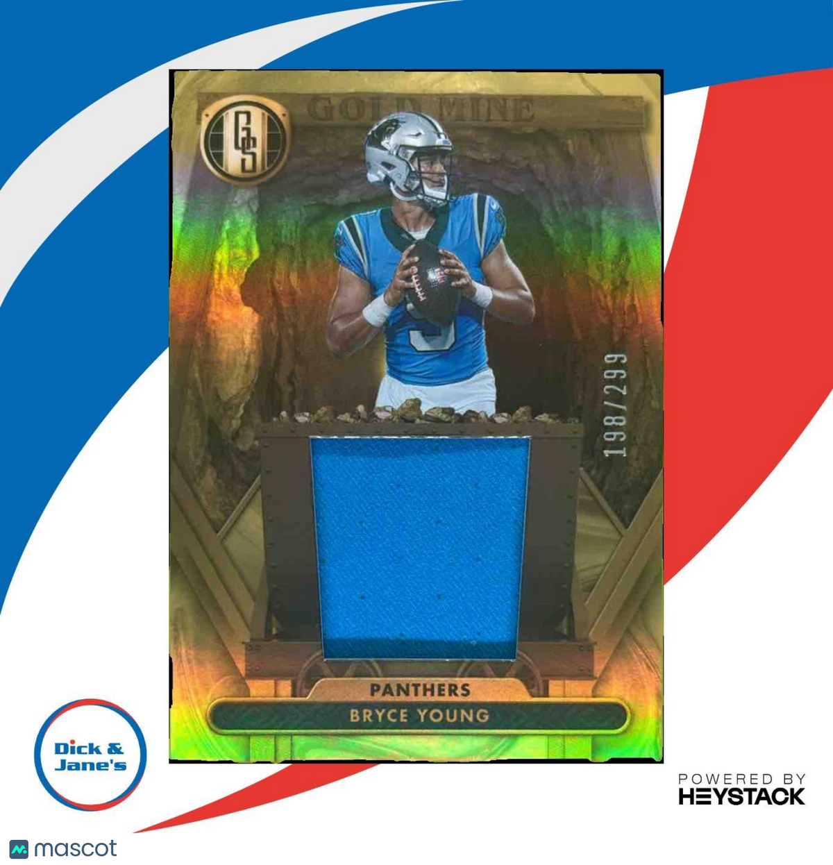 2024 Panini Gold Standard Bryce Young Mine 198/299 #GM-BYG MEM Carolina Panthers