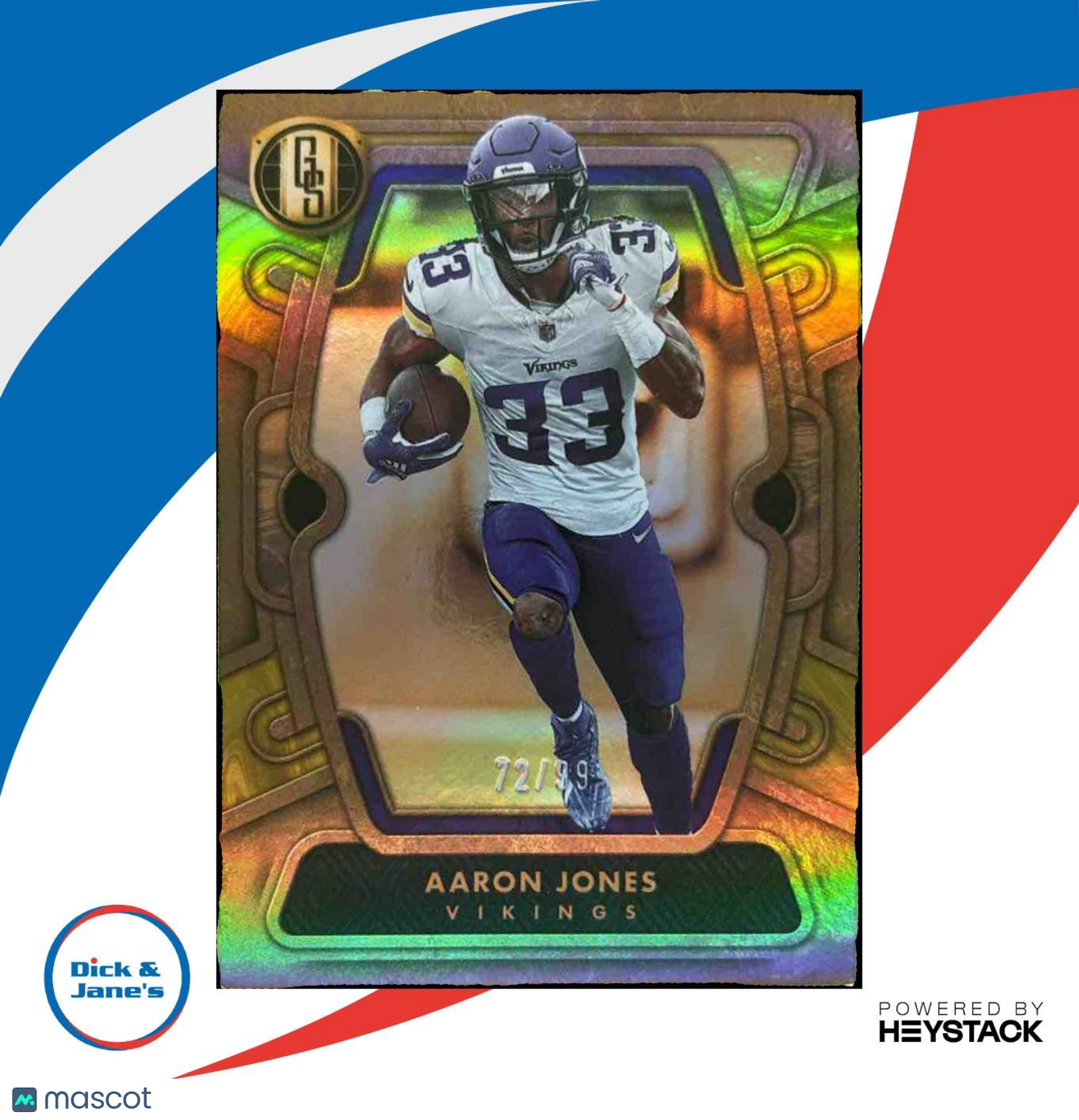2024 Panini Gold Standard Aaron Jones 72/99 #65 Minnesota Vikings