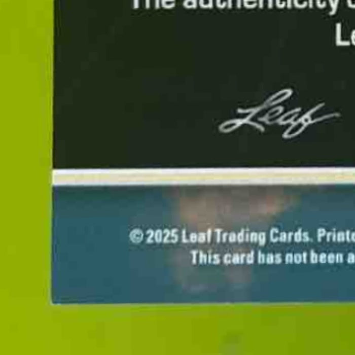 2025 Leaf Football Nation Kyron Drones A New Dawn Auto Prismatic Silver /15