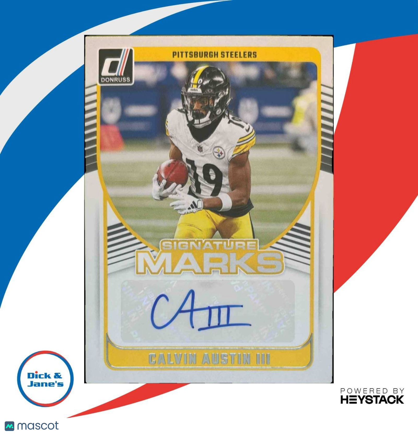 2024 Panini Donruss Calvin Austin III Signature Marks Auto Pittsburgh Steelers