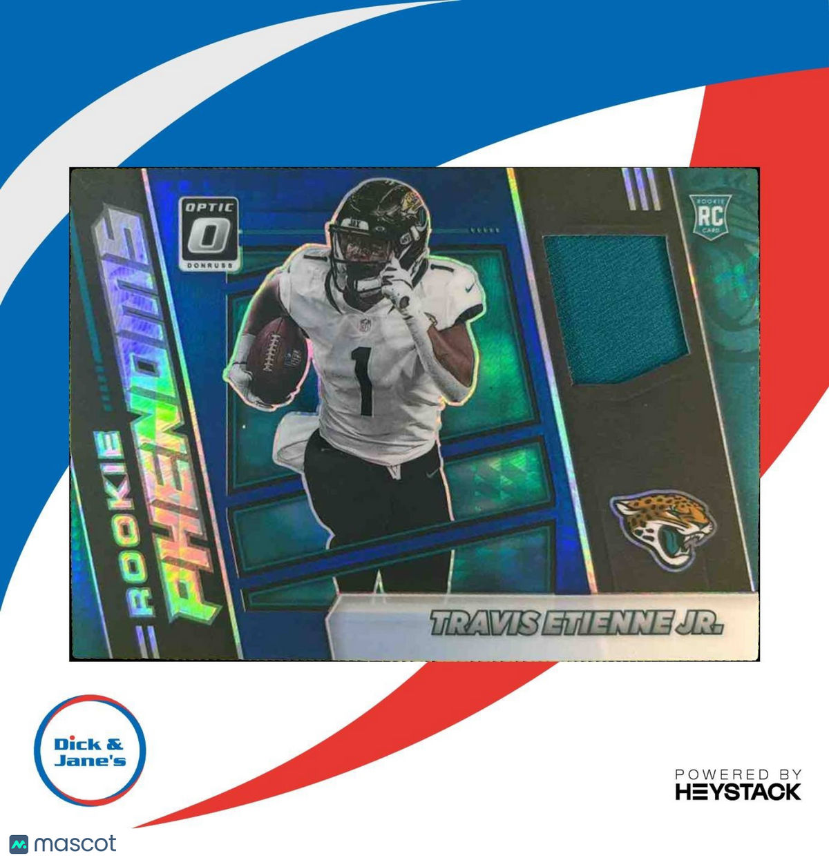 2021 Donruss Optic Travis Etienne Jr. Rookie Phenoms Horizontal Blue RC Jaguars