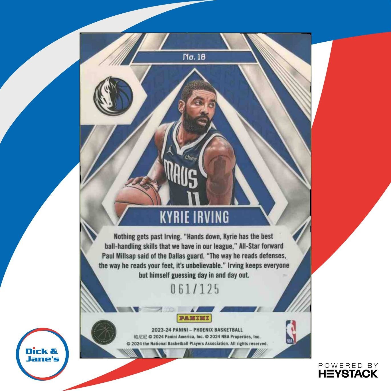 2023-24 Panini Phoenix Kyrie Irving Paragon White Ice /125 #18 Dallas Mavericks