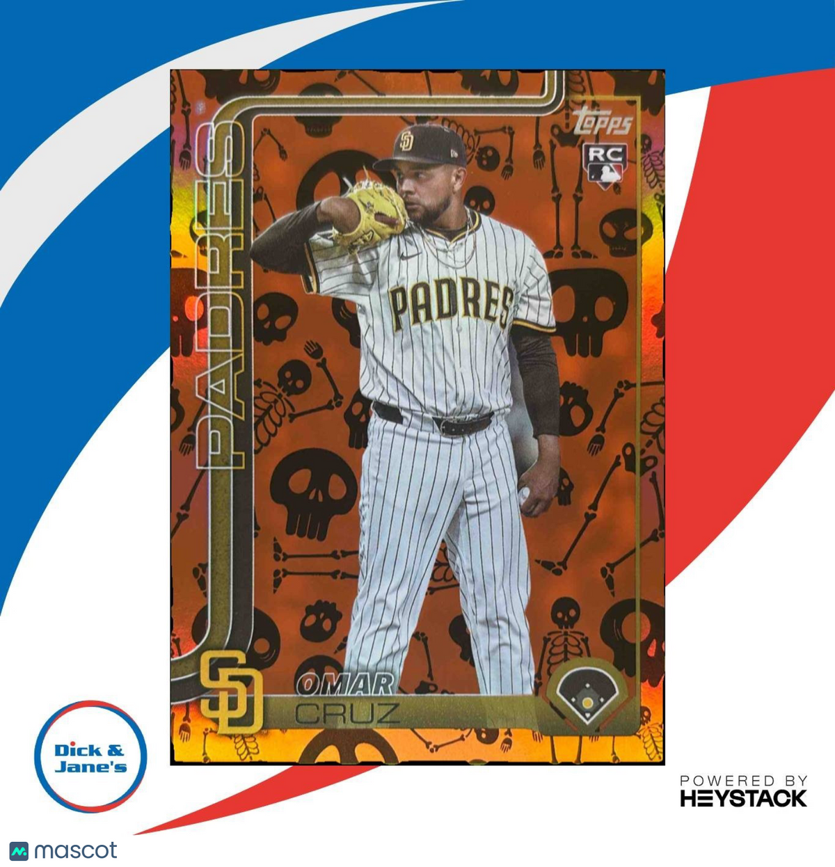 2025 Topps Update Omar Cruz Holiday Mummy 9/50 #US90 RC San Diego Padres