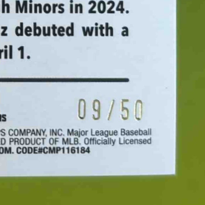 2025 Topps Update Omar Cruz Holiday Mummy 9/50 #US90 RC San Diego Padres