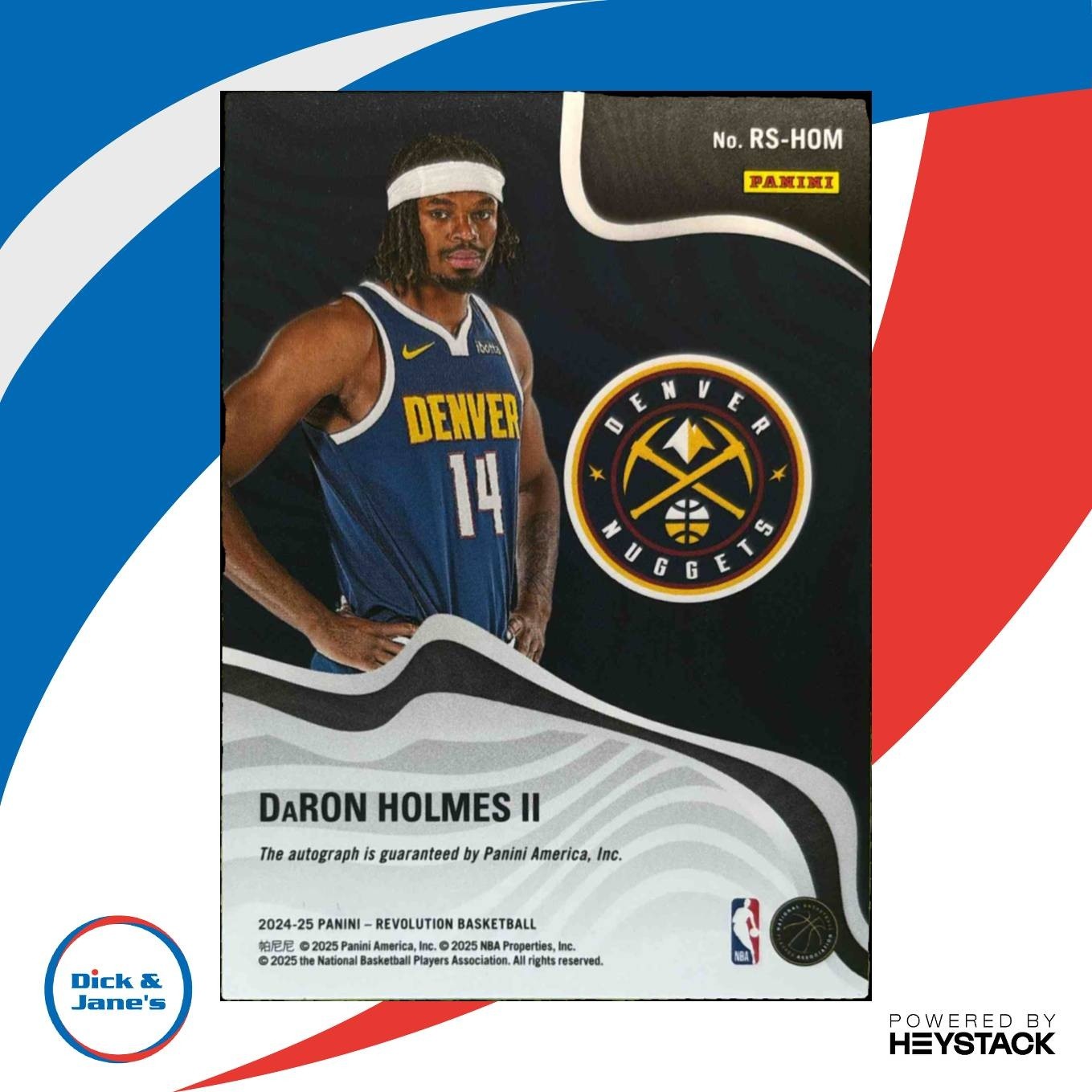 2024-25 Panini Revolution DaRon Holmes II Signature RC Auto Denver Nuggets