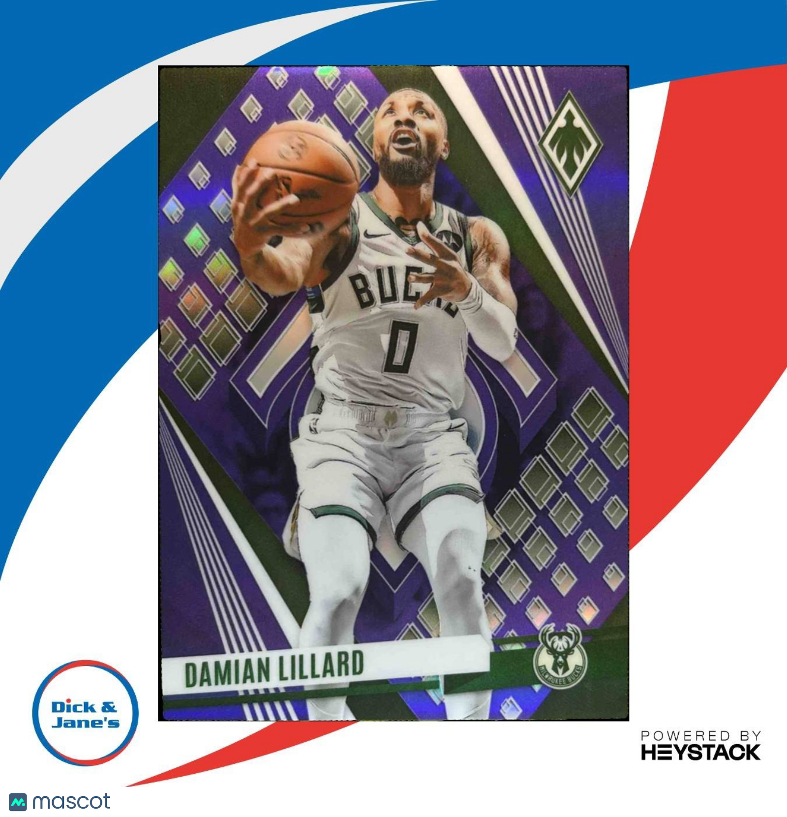 2023-24 Panini Phoenix Damian Lillard Purple 110/150 #79 Milwaukee Bucks