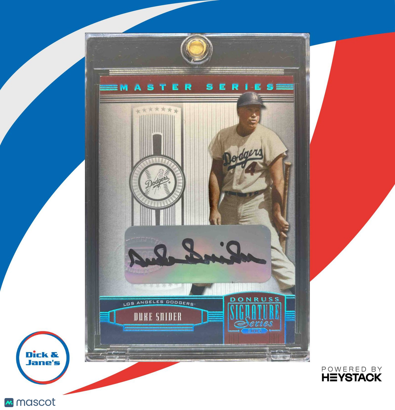 2005 Donruss Signature Duke Snider Auto Platinum Master Series 21/25 #61 Dodgers
