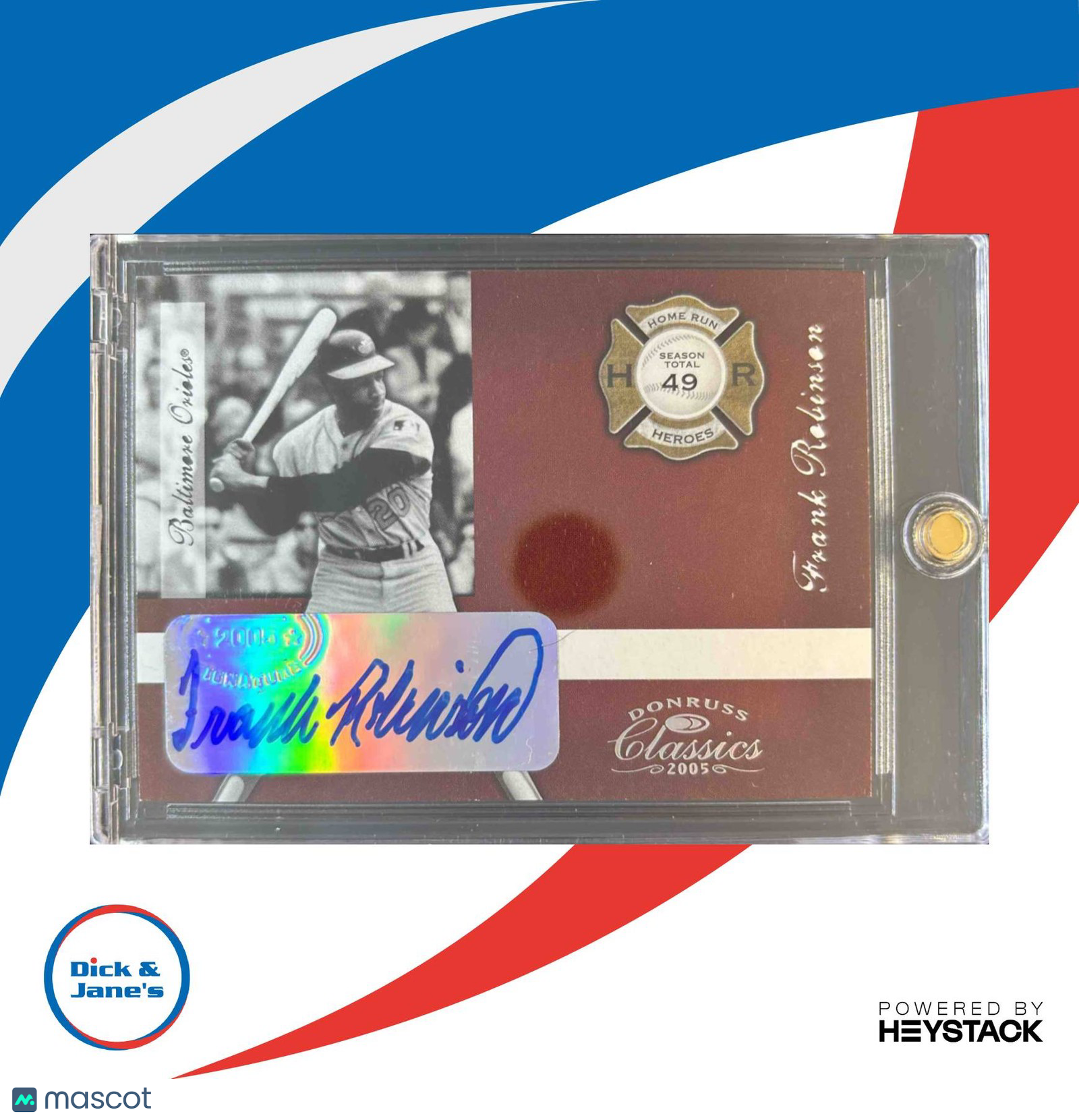 2005 Donruss Classics Frank Robinson Home Run Heroes Signature 6/10 #HR-20 Auto