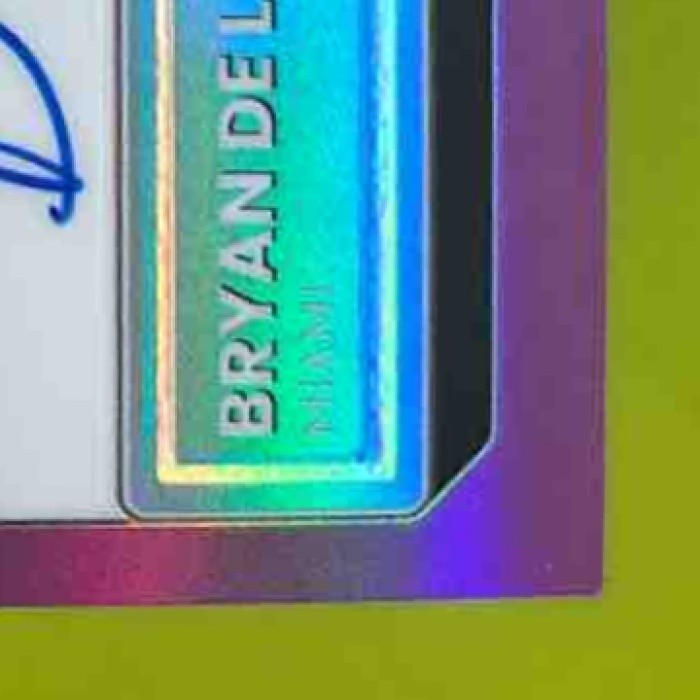 2022 Donruss Optic Bryan De La Cruz Purple Auto /150 RC Miami Marlins